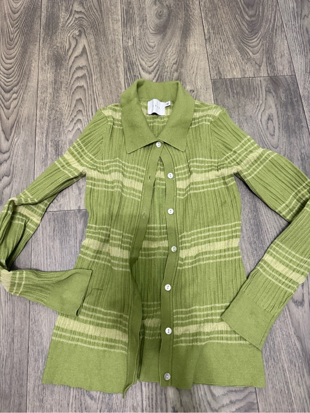 LUSH Green Striped Top